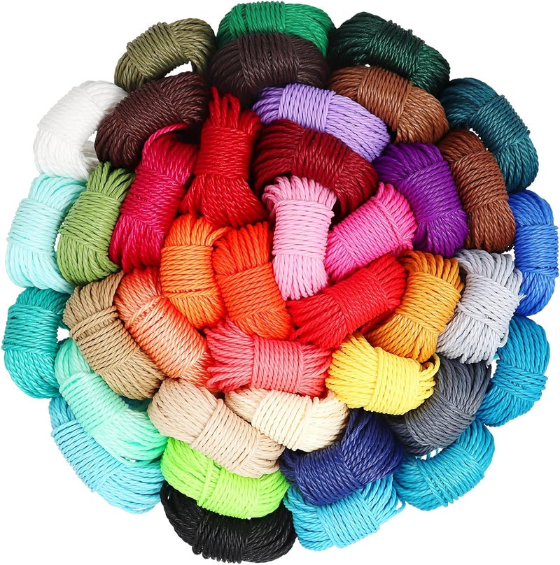 WillingTee 40 Colors 1mm Waxed Polyester Cord 437 Yard Waxed Bracelet Cord Wax String Cord Waxed Thread for DIY Bracelets Necklace Jewelry Making Friendship - Image 1